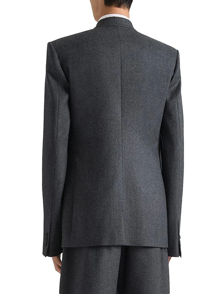 Givenchy Single-Breasted Collarless Fitted Jacket in Flannel 3