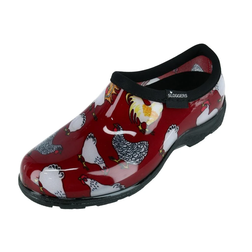 Sloggers Women's Chicken Print Short Rain and Garden Shoes 5