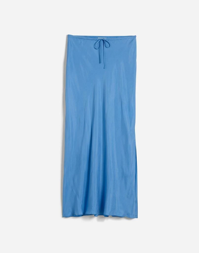 Madewell Tie-Waist Maxi Slip Skirt in Cupro Blend 6