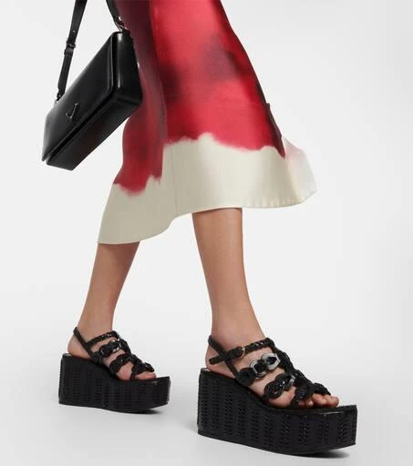 Prada Woven leather platform sandals 4