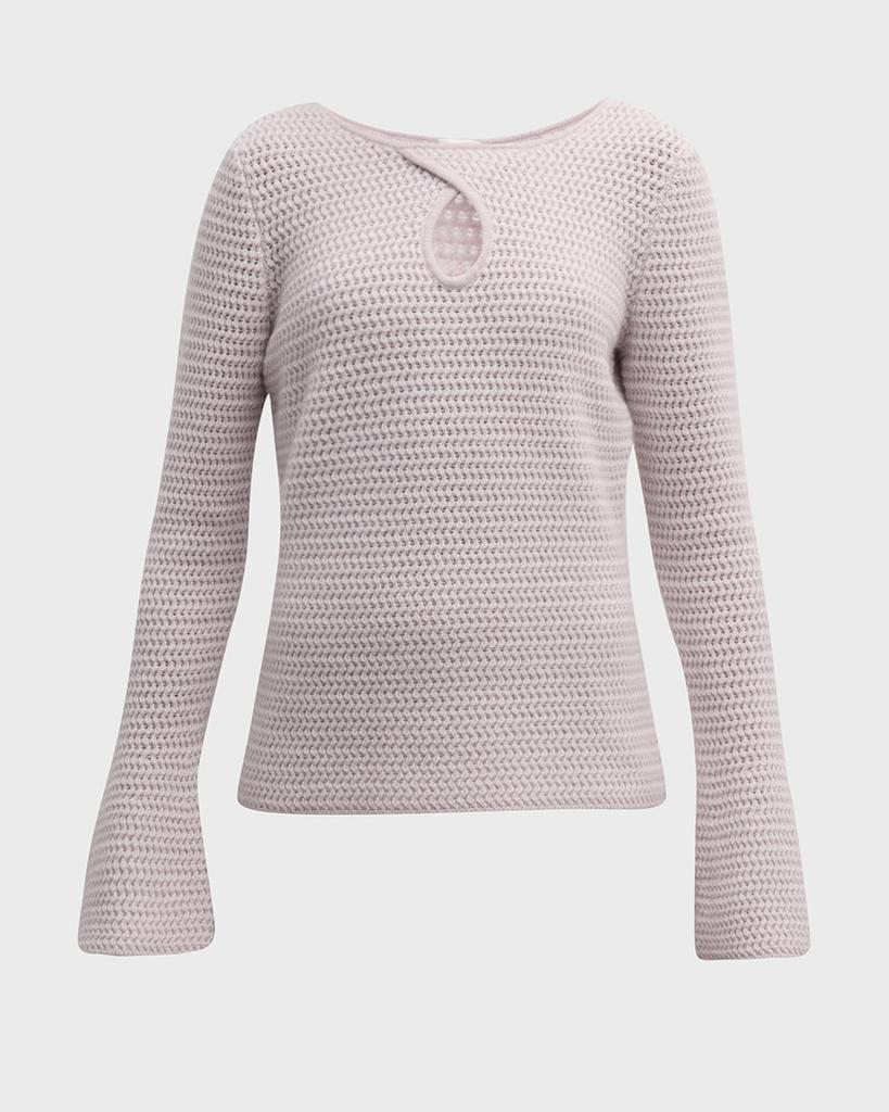 TSE Cashmere Recycled Cashmere Cutout Knit Sweater