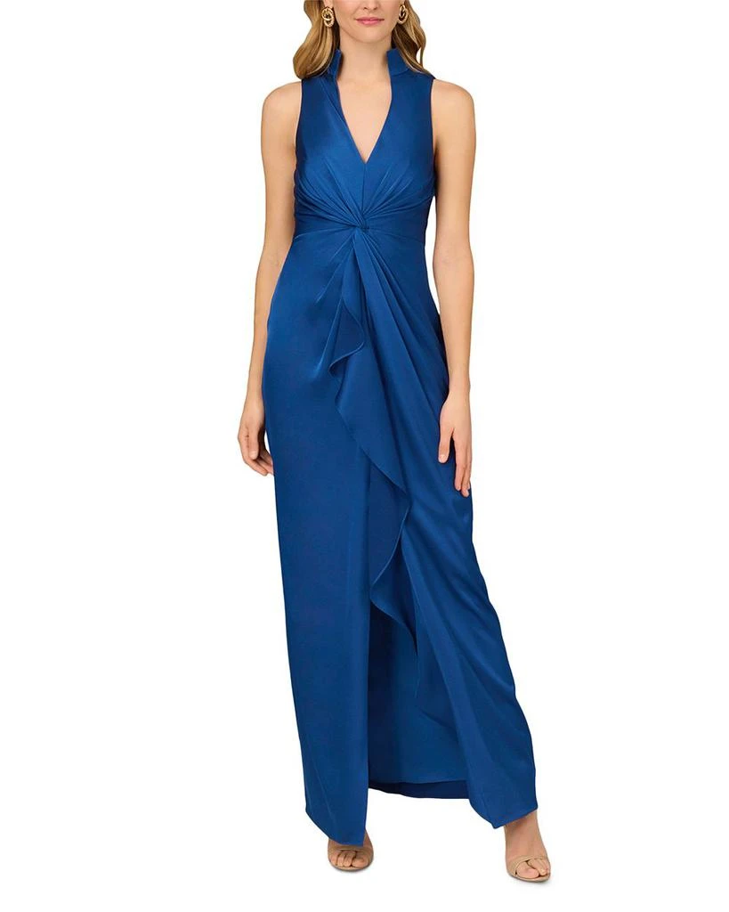 Aidan Mattox Gathered Front Gown 1