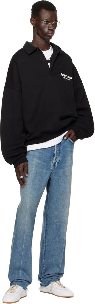Essentials Black Fleece Polo 5