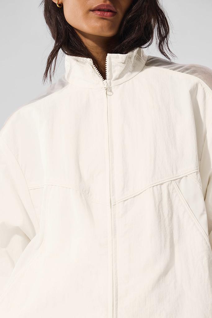Alo Origin Full-Zip Track Jacket - Ivory - Jackets - Free