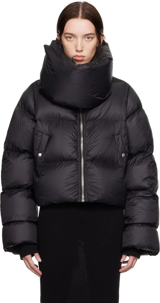 Shop Black Porterville Funnel Neck Down Jacket on Sale at 