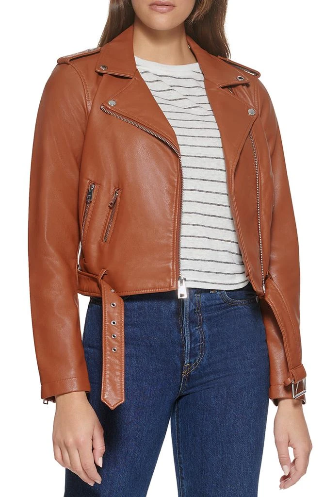Levi's® Faux Leather Fashion Belted Moto Jacket 1