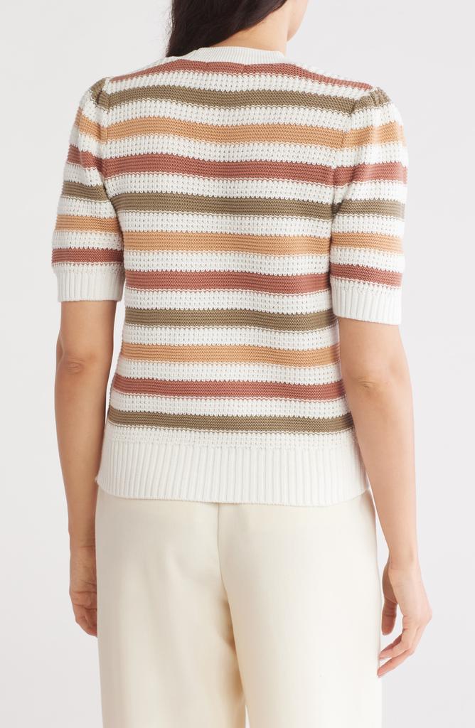 Design History Striped Textured Cardigan