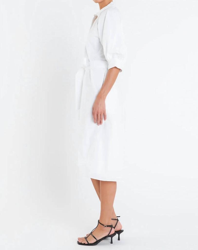 English Factory English Factory - Shirringed Short Sleeves Shirt Dress