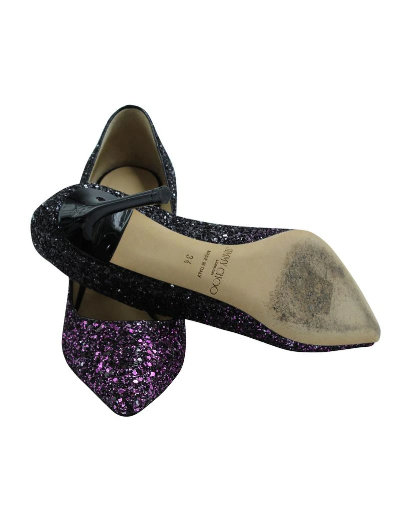 Jimmy Choo Romy 100 Pumps in Pink and Black Glitter 6