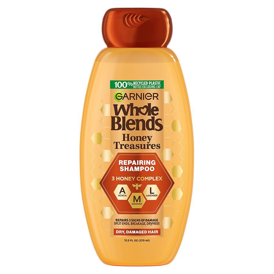 Garnier Whole Blends Honey Treasures Repairing Shampoo, Dry, Damaged Hair