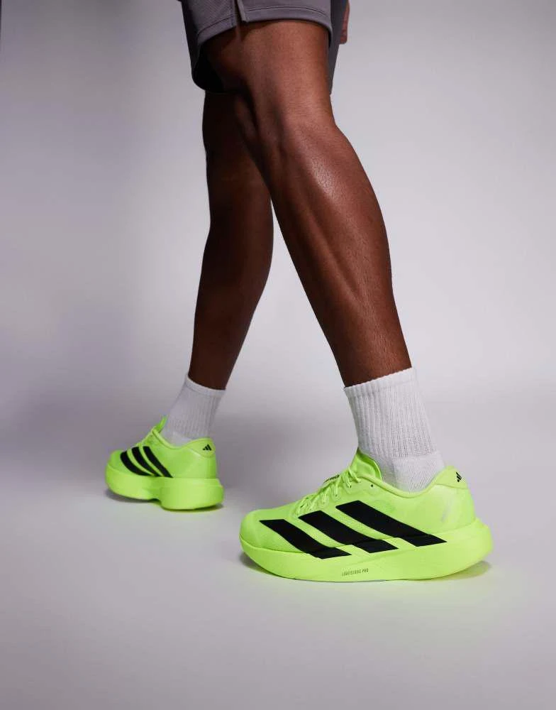 Adidas adidas Running Adizero EVO SL trainers in yellow and black 3