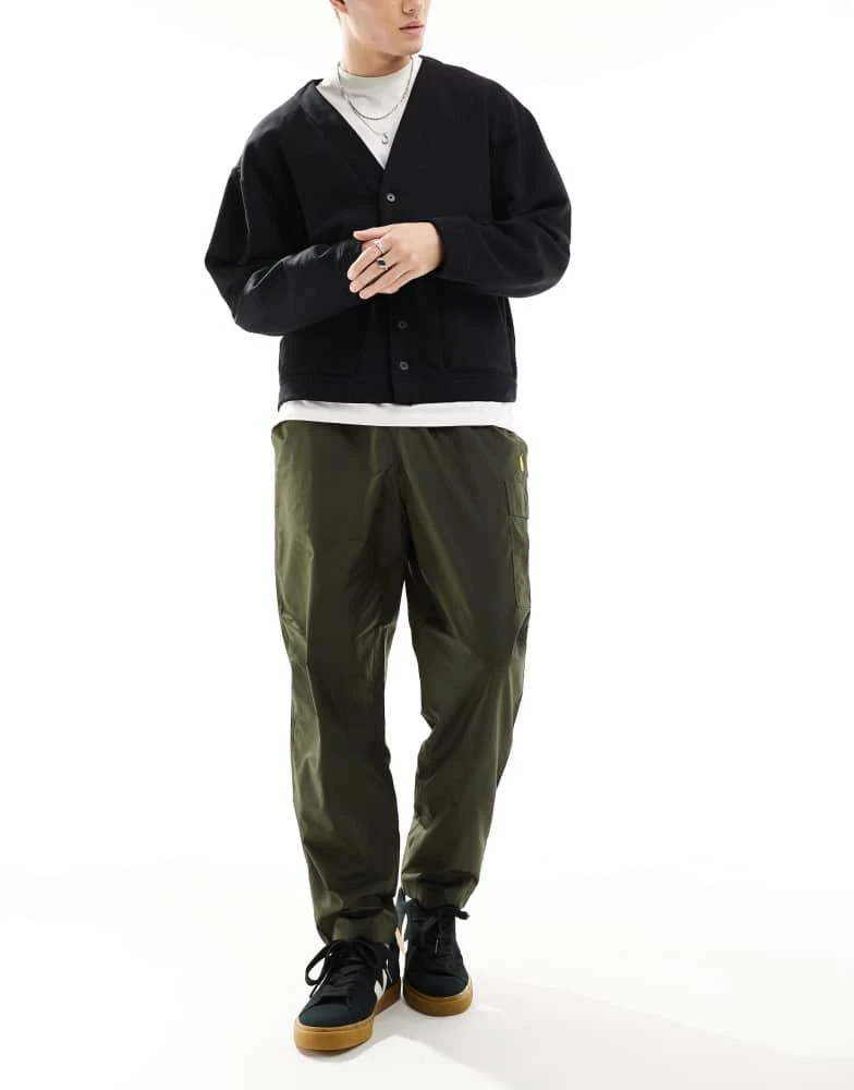 Ralph Lauren Polo Ralph Lauren gold icon logo ripstop cargo trousers in dark green 4