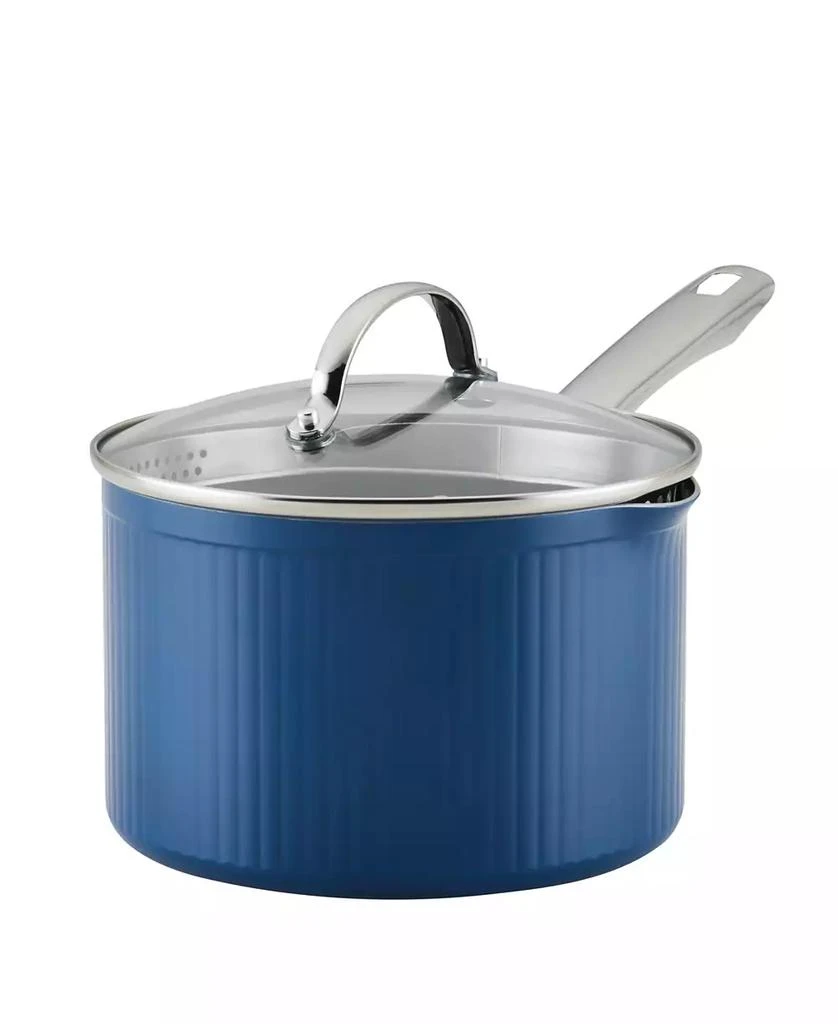 Farberware Style Aluminum 3 Quart Nonstick Straining Saucepan with Lid