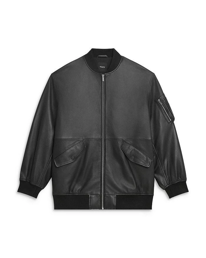Theory Oversized Leather Flight Jacket 6