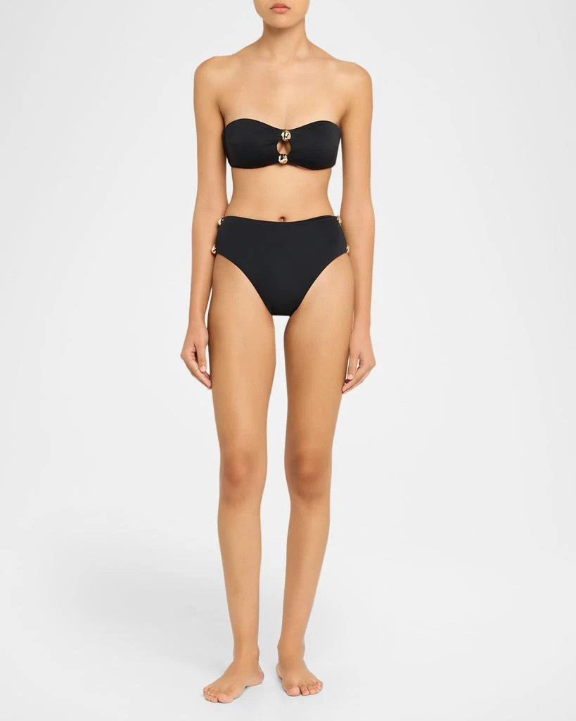 SIMKHAI Tyas Studded High-Waist Bikini Bottoms 2