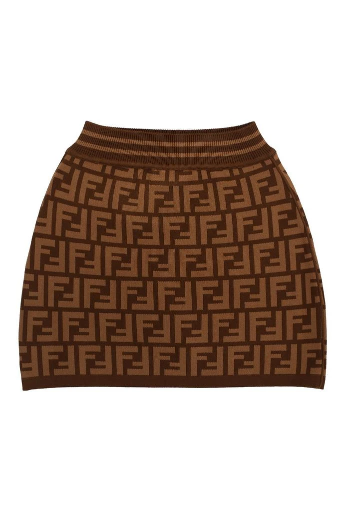 Fendi Fendi Kids FF Motif Knitted Skirt