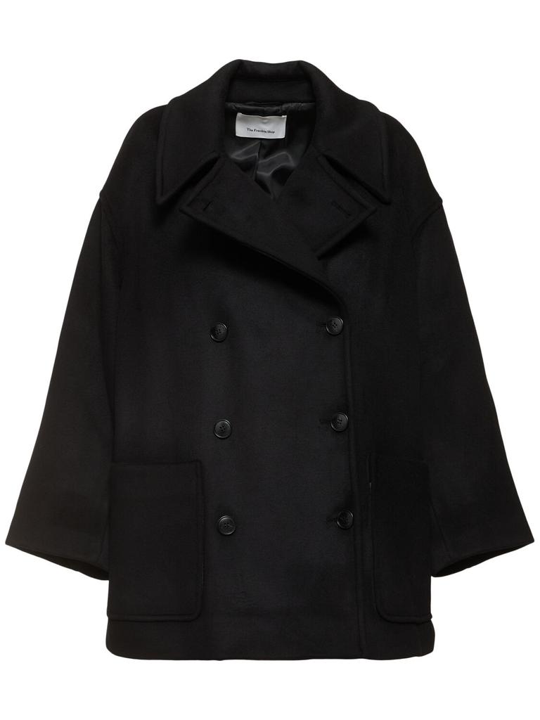 The Frankie Shop Marian Oversize Wool Blend Peacoat