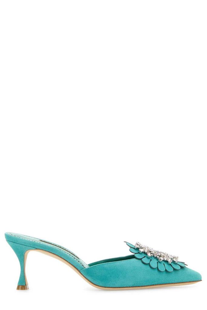 Manolo Blahnik Manolo Blahnik Cienzan Embellished Satin