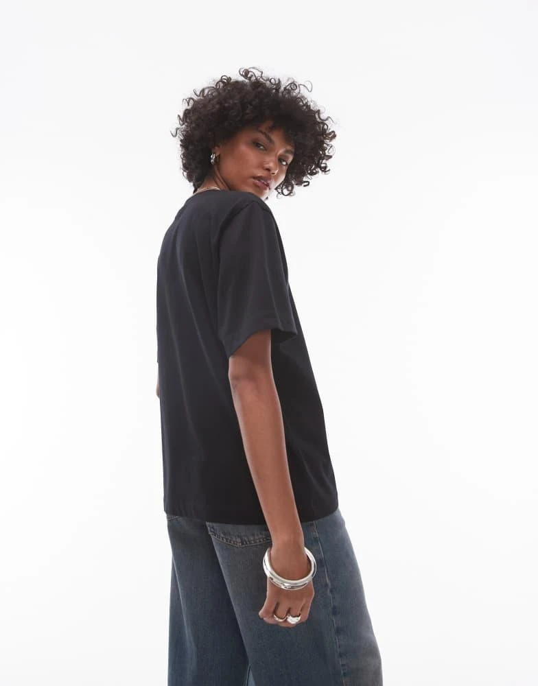 Topshop Topshop premium basic short sleeve tee in black 2