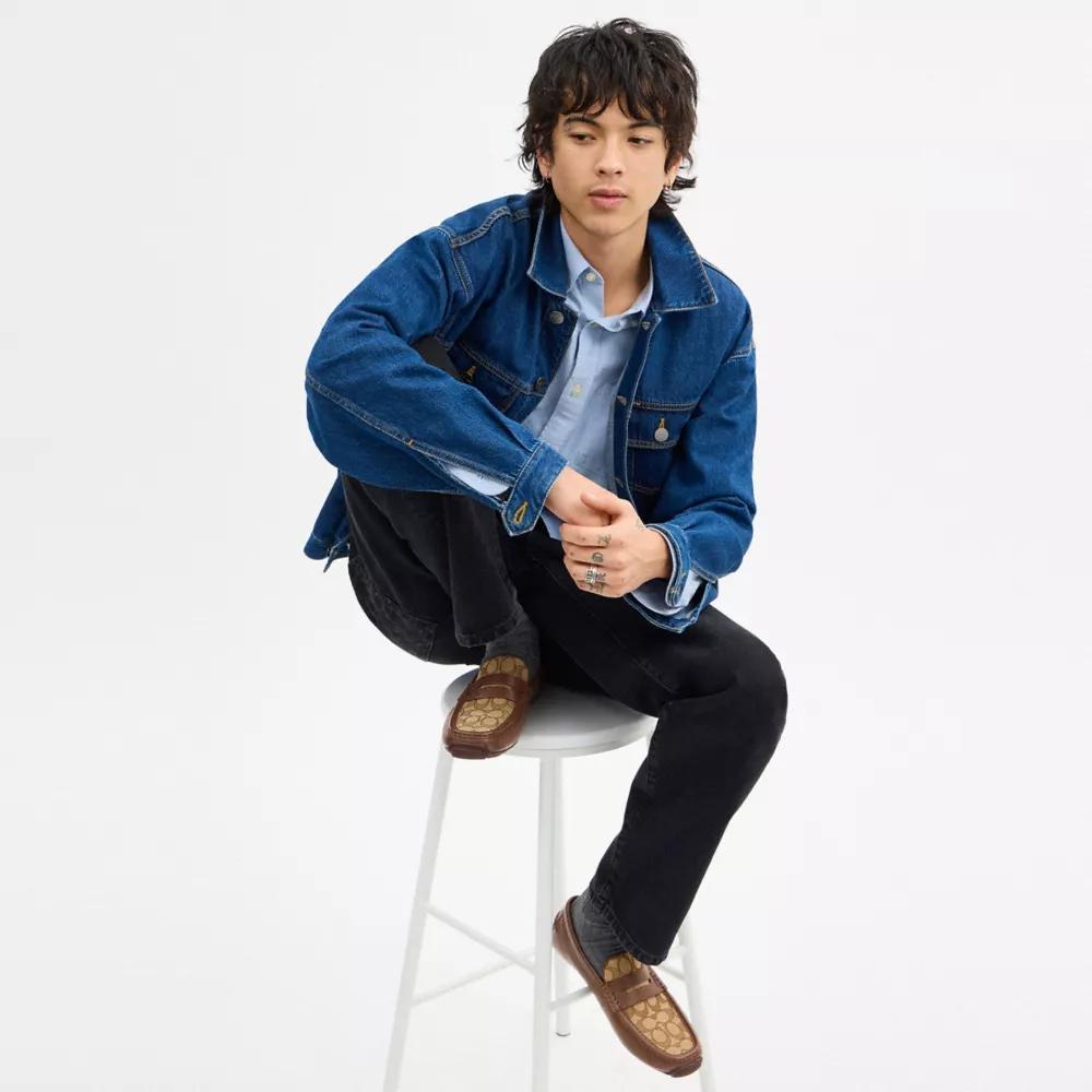 Shop Liam Driver In Signature Jacquard on Sale at BeyondStyle