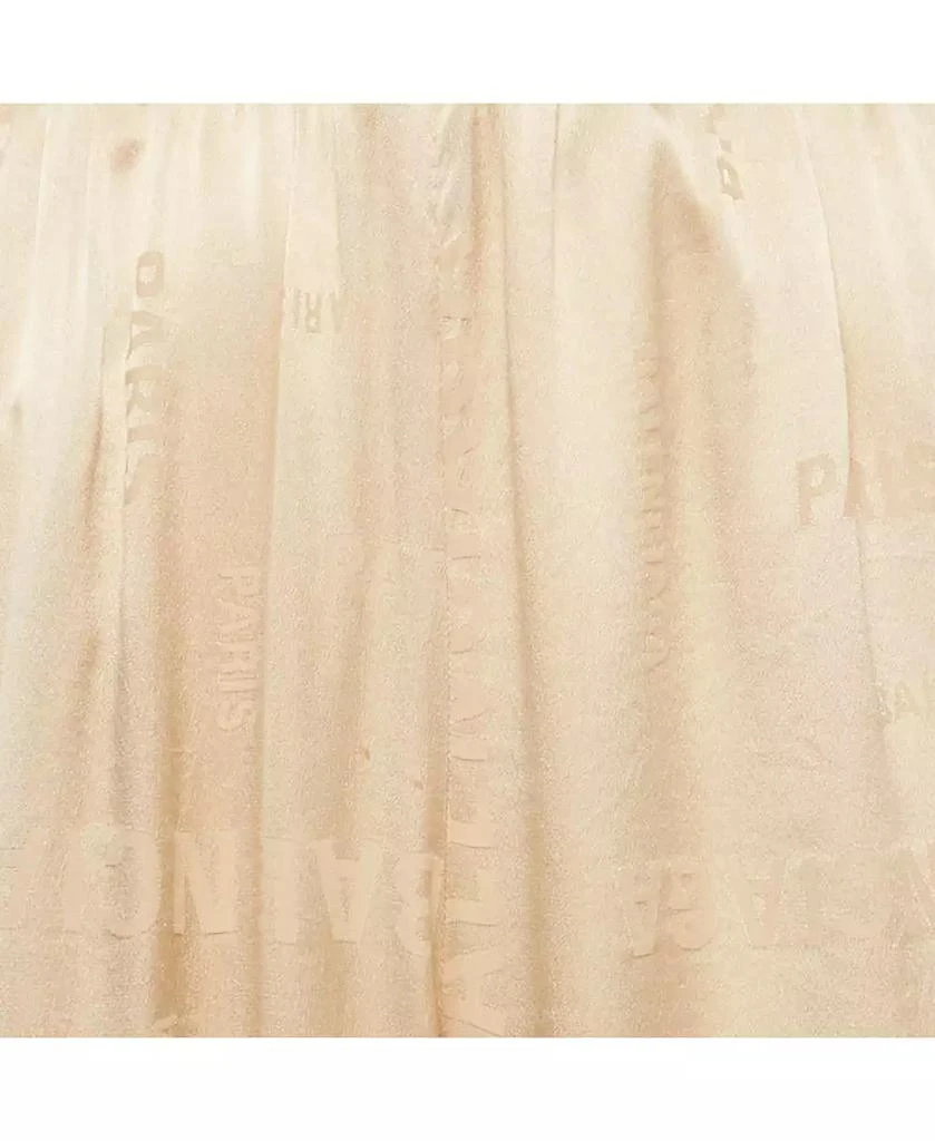 Pre-Owned Balenciaga Women
s Beige Logo Jacquard Satin Trousers 4