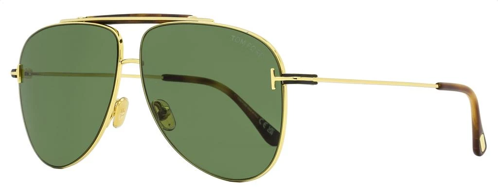 Tom Ford Tom Ford Men's Brady Pilot Sunglasses TF1018 30N Yellow Gold 60mm 1
