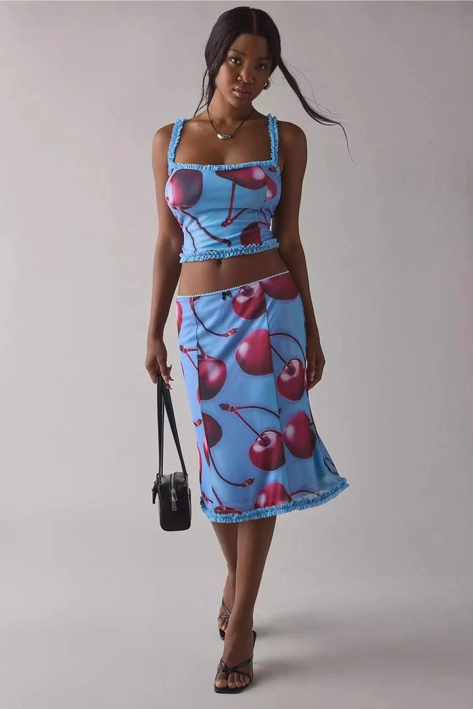 Urban Outfitters UO Rose Colored Cami + Knee-Length Skirt 2-Piece Set