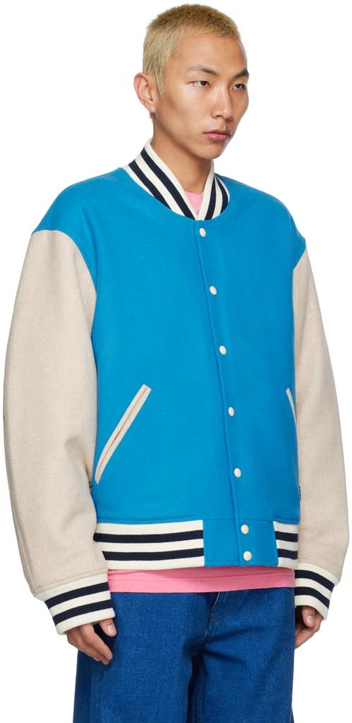 Acne Studios Blue Colorblocked Bomber Jacket 2
