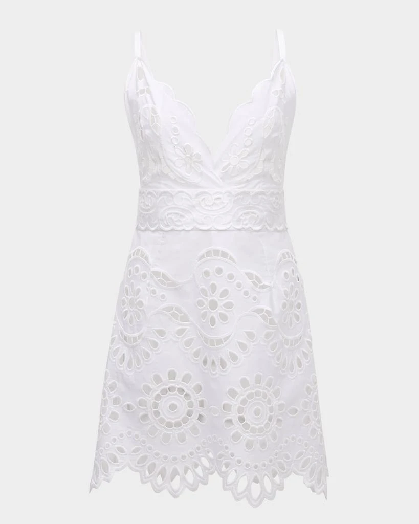 Dolce & Gabbana Eyelet Cotton Poplin Sleeveless Mini Dress 1