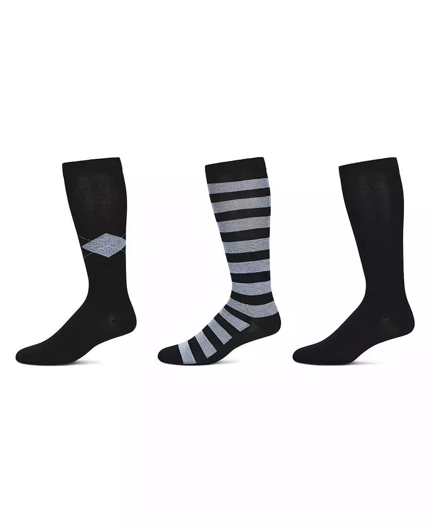Memoi Big Girls 3 Pair Pack Soft Stripe Knee High Socks