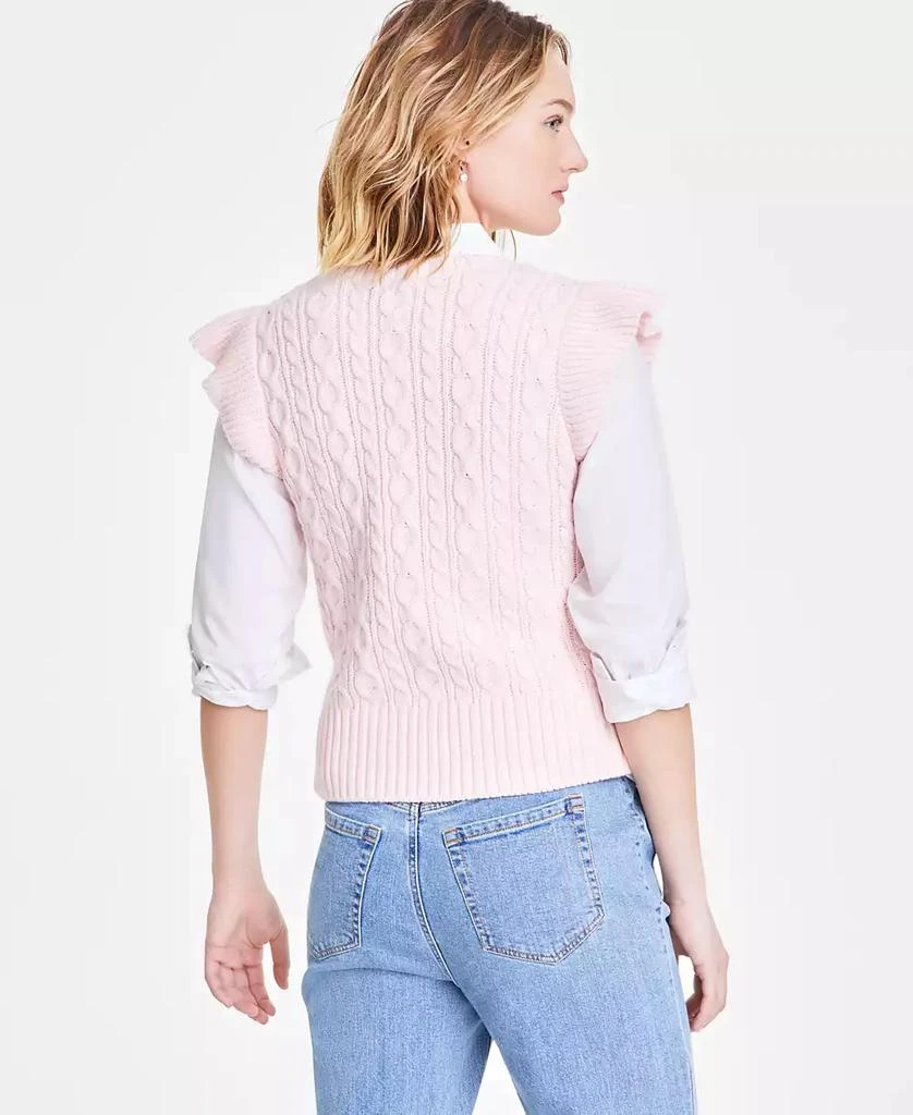 On 34th Women
s Cable-Knit Flutter-Sleeve Sweater, Exclusively at Macy
s 4