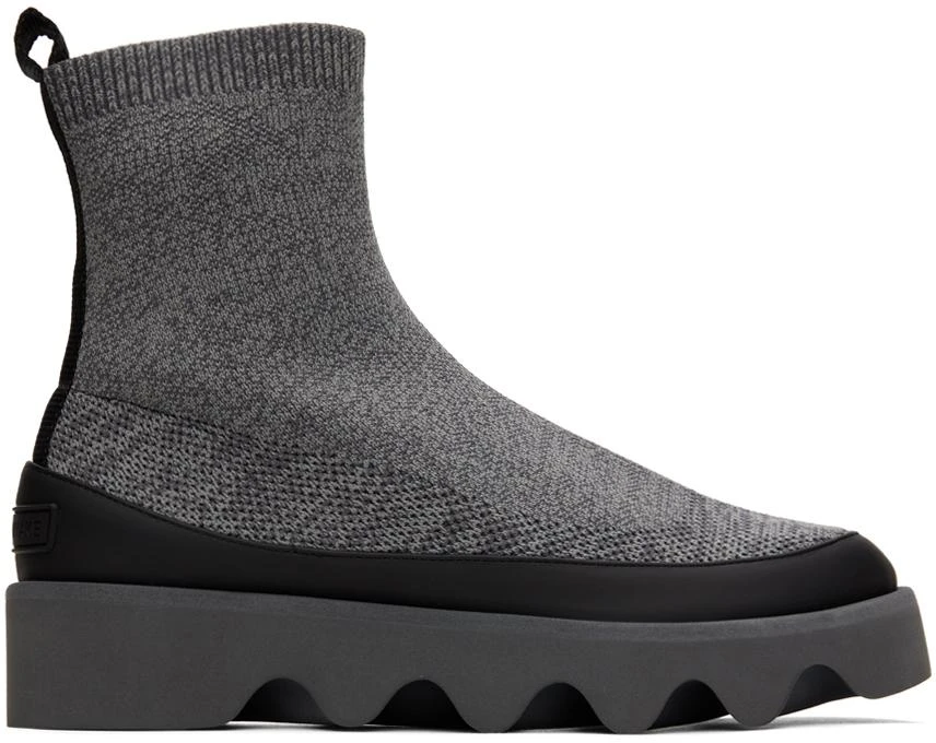 Issey Miyake Gray United Nude Edition Bounce Fit-3 Boots 1