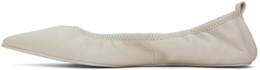 St. Agni White Pointed Toe Ballerina Flats 3
