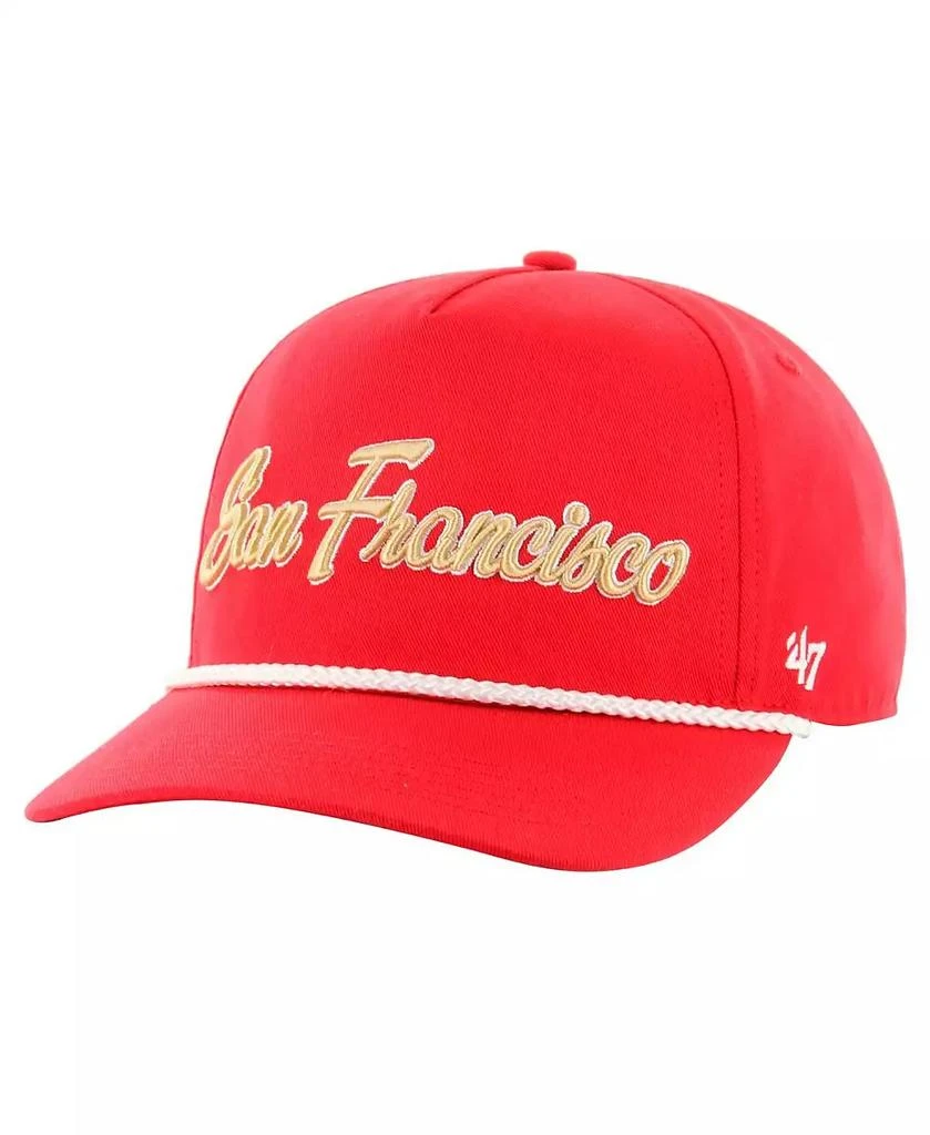 47 Brand Men's Scarlet San Francisco 49ers Overhand Hitch Adjustable Hat 3