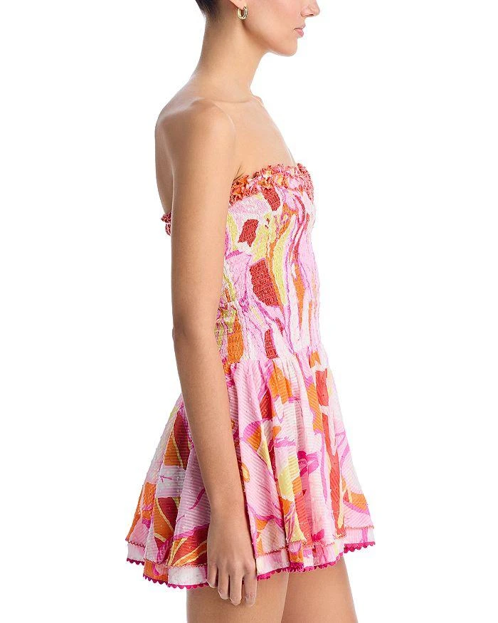 Poupette St Barth Cory Smocked Strapless Dress 5