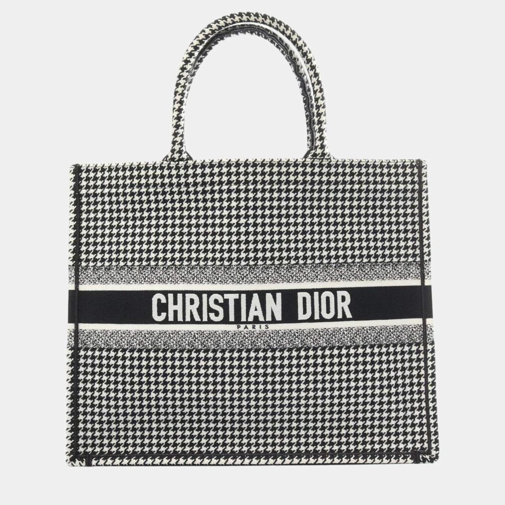 Dior Christian Dior Black White Canvas Dior Book Tote Large Bag 1