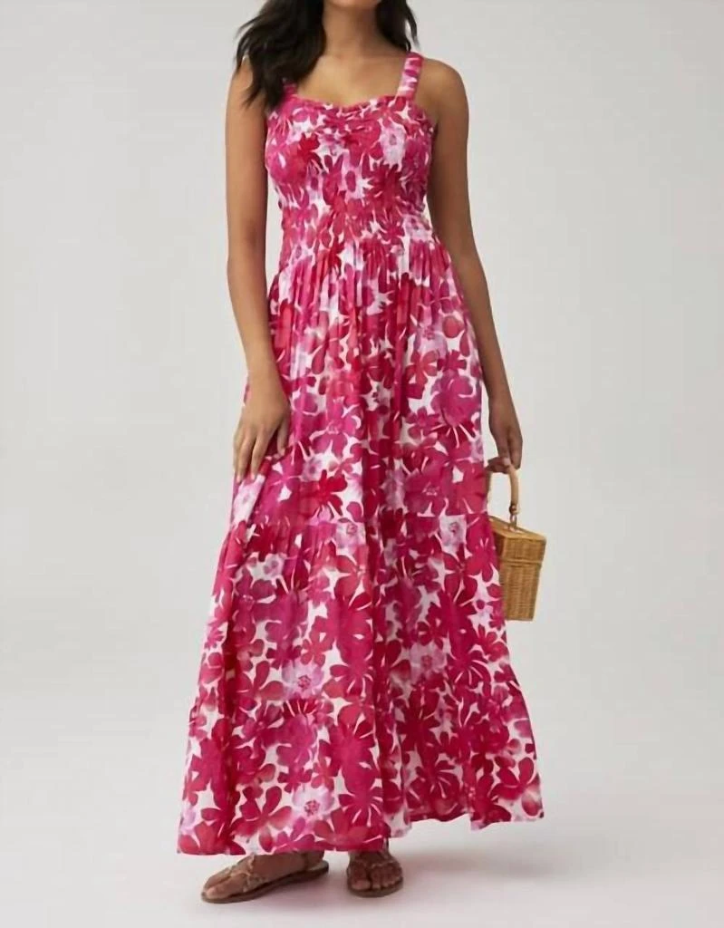 Tiare Hawaii Nirvana Maxi Dress In Fiji Flowers Pink 1