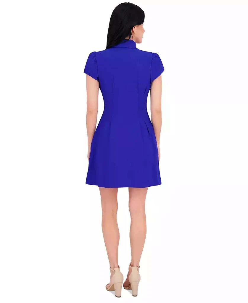 Kensie Women's Collared Cap-Sleeve Fit & Flare Dress 3