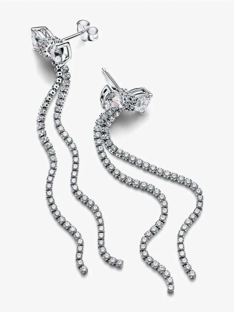 PANDORA Pandora - Pavé Bow Drop Earrings 2