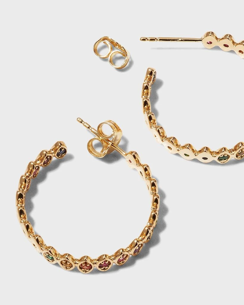 Sydney Evan Marquis Evil Eye Hoop Earrings in Rainbow, Medium 4