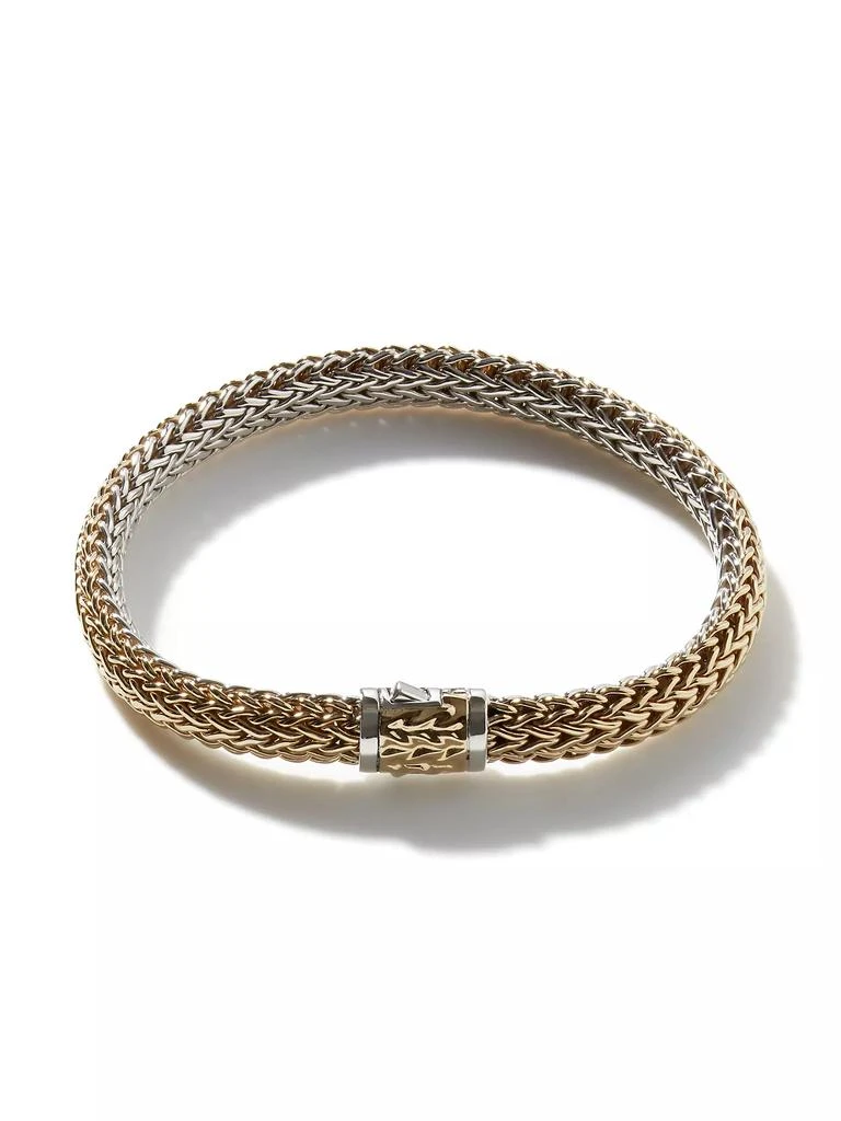 John Hardy Classic Chain 18K Gold & Sterling Silver Reversible Bracelet 4