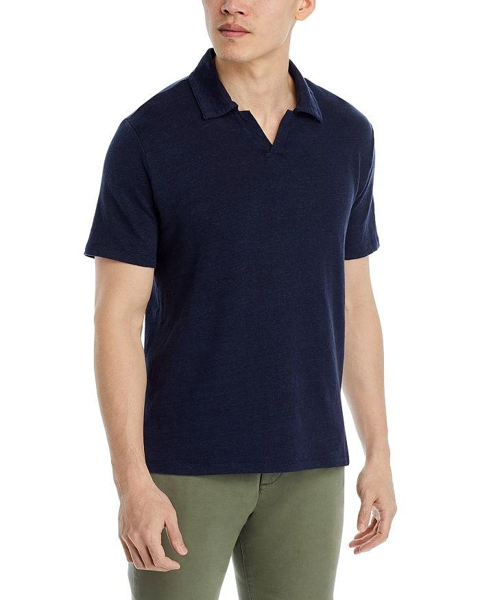 Officine Générale Officine Generale Heathered Open Collar Short Sleeve Polo Shirt 1