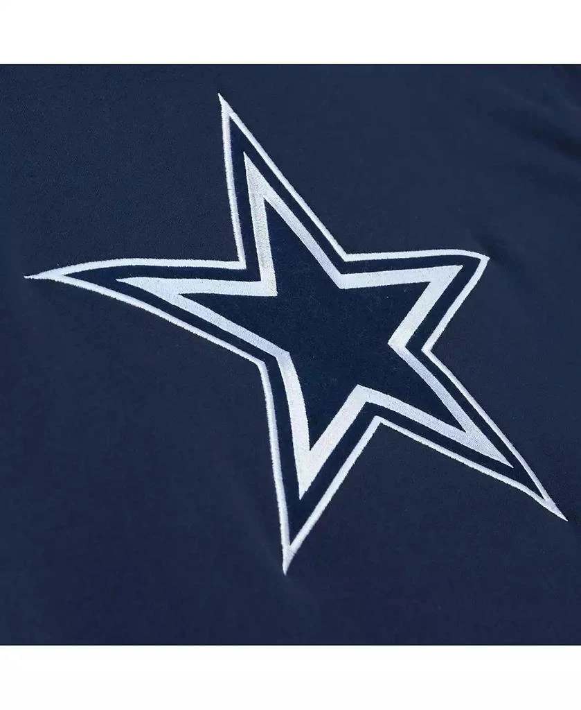 Mitchell & Ness Men's Navy Dallas Cowboys Postgame Short Sleeve Hoodie 2