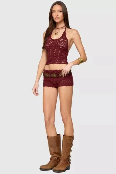 Edikted Edikted Kelani Crochet Halter Top 4