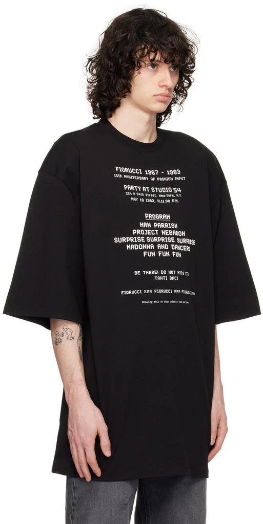 Fiorucci Black Print T-Shirt 2