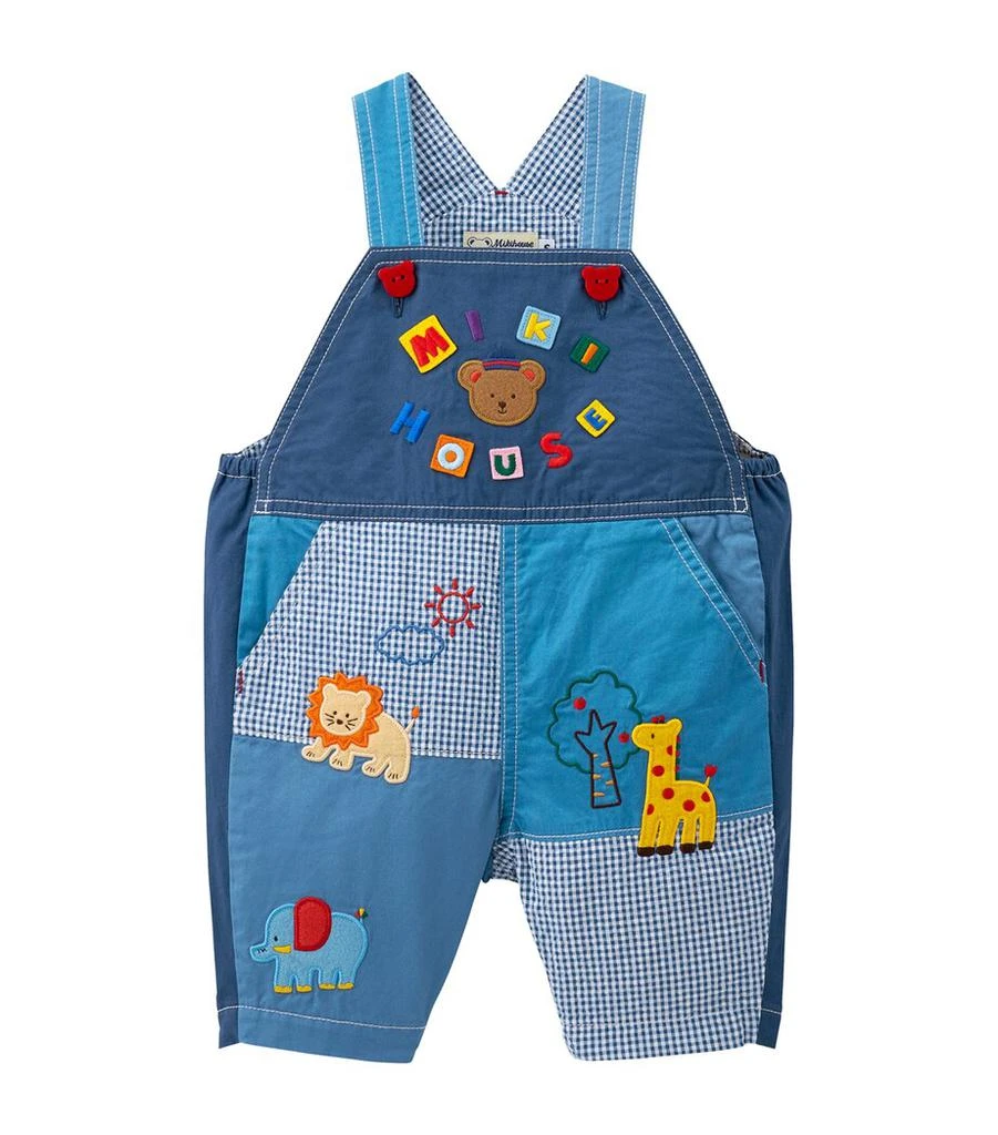 Miki House Cotton Embroidered Dungarees (6-36 Months) 1