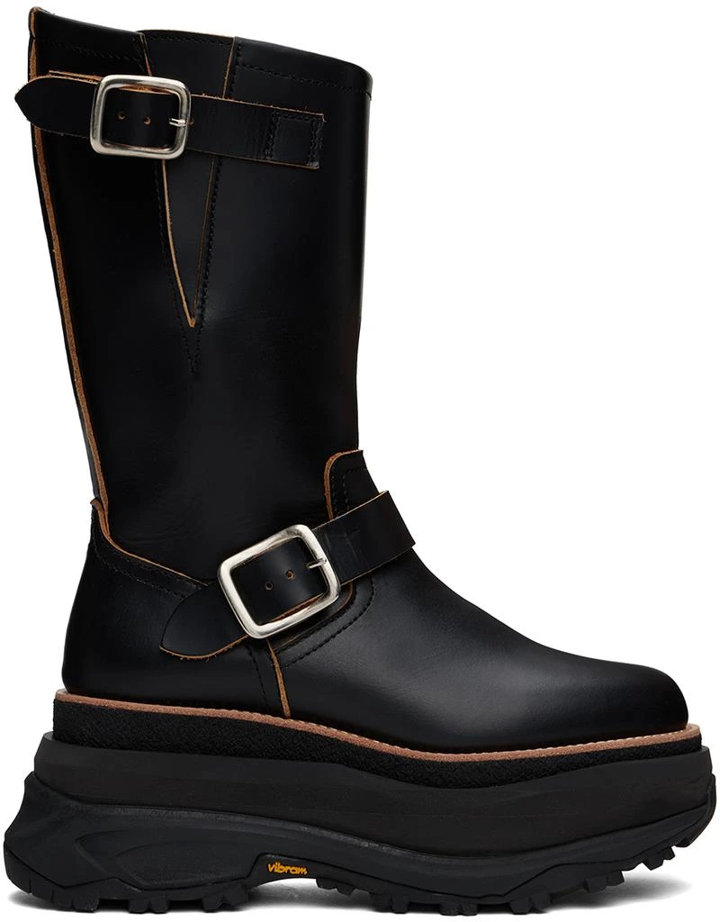 Sacai Black Engineer Boots 1