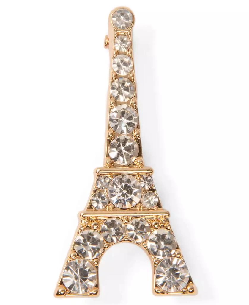 Karl Lagerfeld Paris Crystal Gold-Tone Eiffel Tower Pin