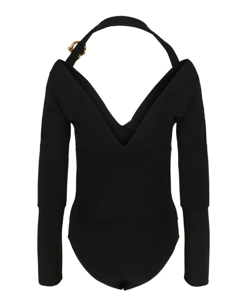 Salvatore Ferragamo V-Neck Long Sleeve Bodysuit 3