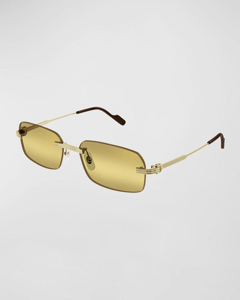 Cartier Men's CT0271Sm Rimless Rectangle Sunglasses 1